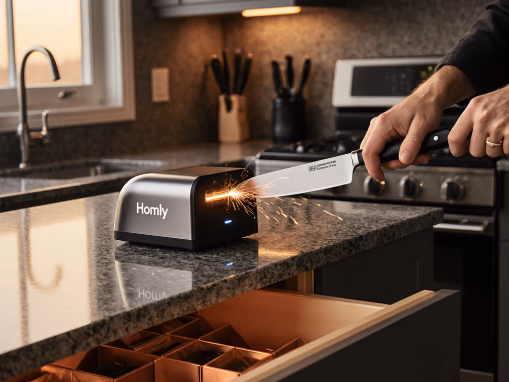 Homly Electric Knife Sharpener Review: Speed Meets Small Space